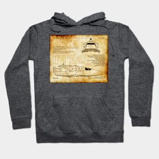 Imperial Chariot Parchment Blueprints Hoodie